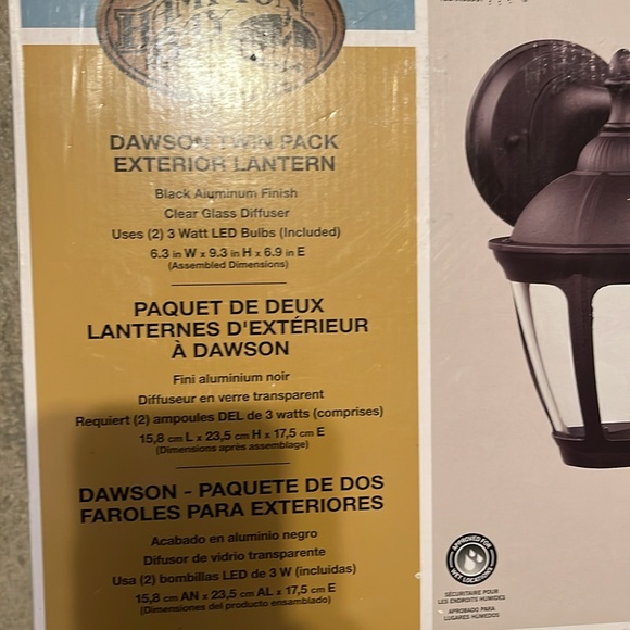 Hampton bay Dawson twin pack exterior light - Picture 2 of 5